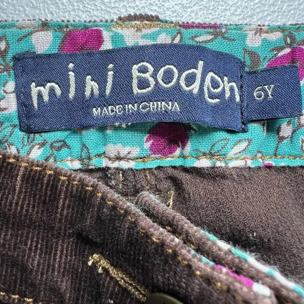 Mini Boden Girls‎ Corduroy Flare Pant Size 6Y Cotton Boho Casual Bottoms